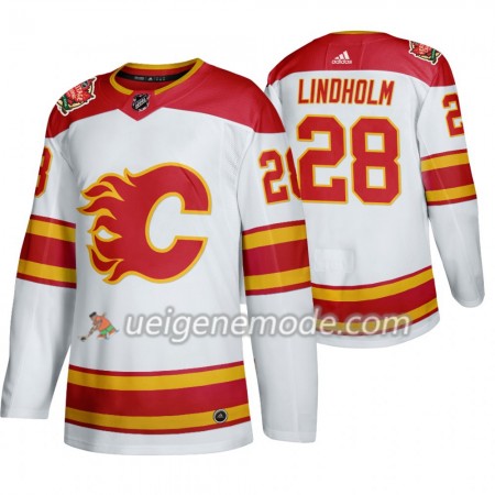 Herren Eishockey Calgary Flames Trikot Elias Lindholm 28 Adidas 2019 Heritage Classic Weiß Authentic
